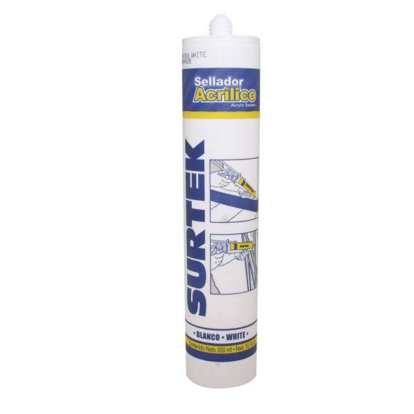 113505 Sellador acrílico color blanco, 280 ml Surtek