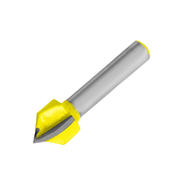 119264 Broca para router de acero corte en "V" 3/8" zanco de 1/4" Surtek