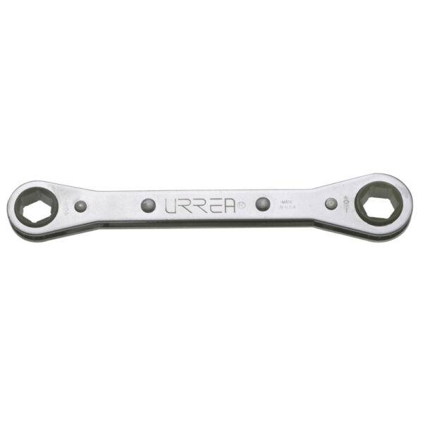 Llave de estrías pulido espejo plana de matraca métrica, 12 puntas, 19 x 21 mm Urrea