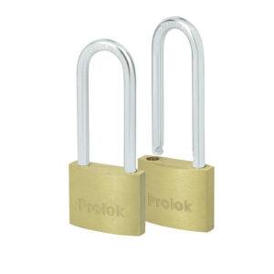 11CAP Juego de candados de latón largos 40 mm, llave estándar, 2 piezas Prolok