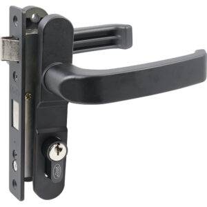 11CL Cerradura Euro para puerta de aluminio función doble, negro, llave estándar Lock