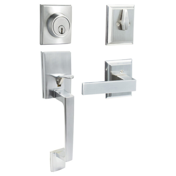 11GA Gatillo rectangular sólido para entrada función doble, níquel satinado, visual Lock