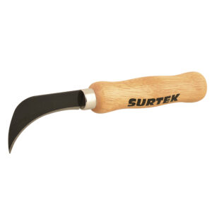 120125 Cuchillo de acero inoxidables con mango de madera de 8", para linóleo Surtek