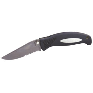 120556 Navaja abatible de acero inoxidable con mango de plástico hoja dentada de 3-1/4" Surtek