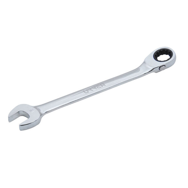 1215MCMR Llave combinada pulido espejo de matraca spline reversible métrica, 15 mm Urrea