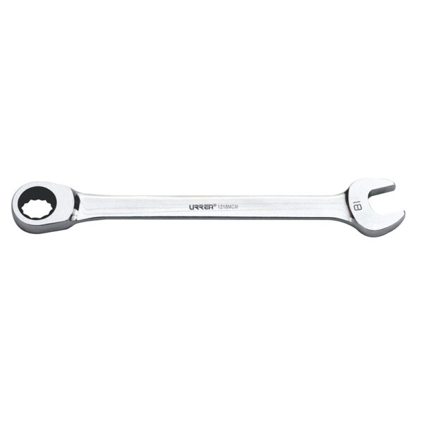 Llave combinada pulido espejo de matraca métrica, 12 puntas, 18 mm Urrea