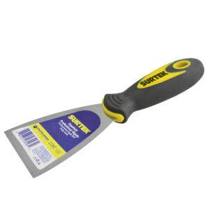 123033 Espátula flexible de acero de alto carbón con mango bimaterial 3" Surtek