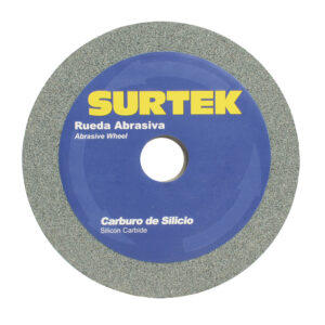 128033 Rueda abrasiva de carburo de silicio verde grano 80, 6" x 1" Surtek