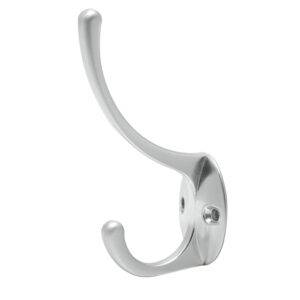 Gancho perchero doble, latón brillante Lock