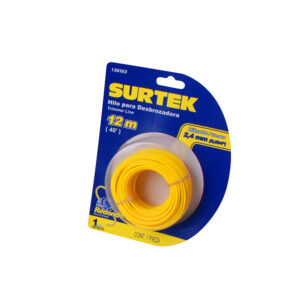 130262 Nailon redondo para desbrozadora en blíster, 2.4 mm x 12 m Surtek