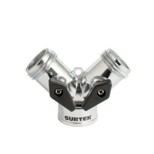 130333 Adaptador para manguera de riego en "Y" cromado 11 x 7 cm Surtek