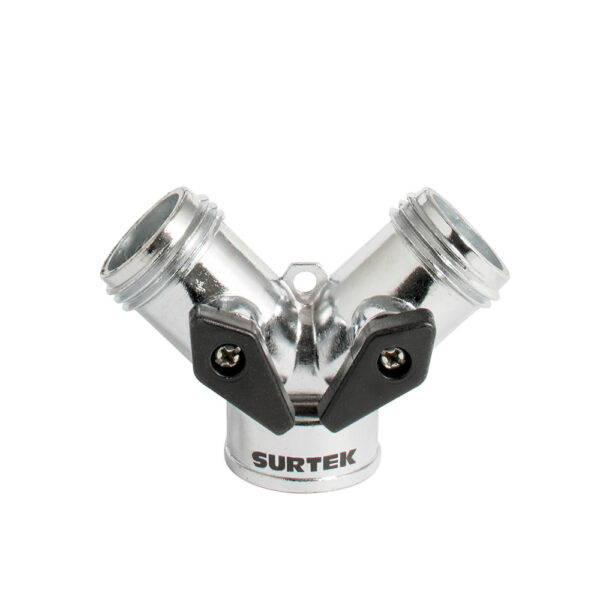 130333 Adaptador para manguera de riego en "Y" cromado 11 x 7 cm Surtek