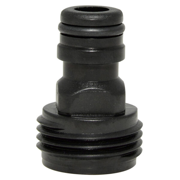 130384 Conector para manguera de riego con sistema click 3/4" macho Surtek