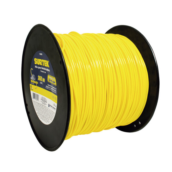 130801 Nailon redondo para desbrozadora en carrete, 2.4 mm x 262 m Surtek