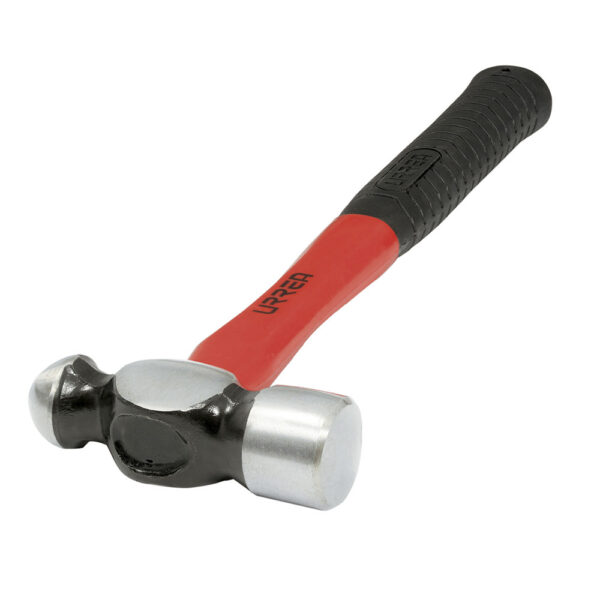1308FV Martillo de bola maquinado con mango de fibra de vidrio largo de 13", 8 oz Urrea