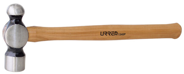 1340P Martillo de bola maquinado con mango de madera de 18", 40 oz Urrea