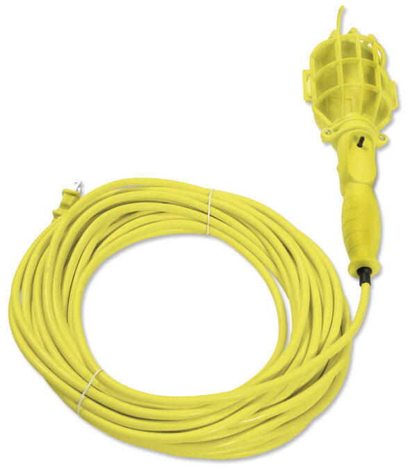 136094 Lámpara de taller con canastilla plástica, color amarillo 8 m Surtek