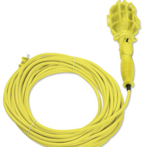 Lámpara de taller con canastilla plástica, color amarillo 15 m Surtek
