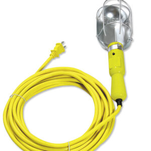 Lámpara de taller con canastilla metálica, color amarillo 8 m Surtek