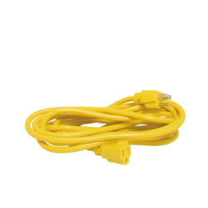 136171 Extensión eléctrica uso rudo aterrizada color amarillo, 5 m Surtek