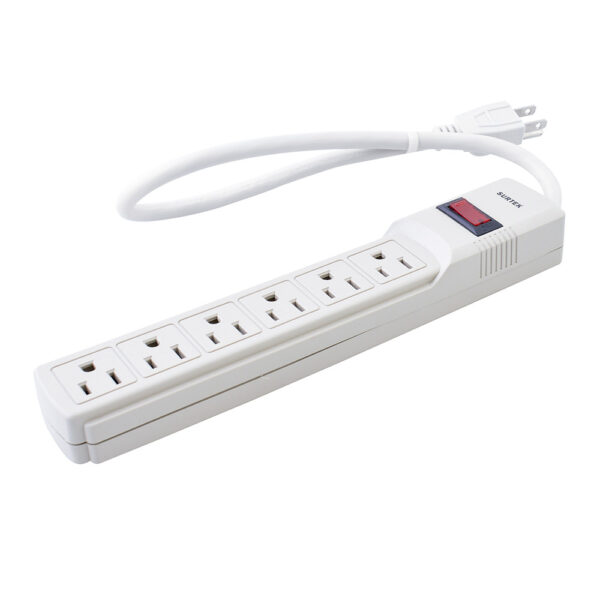 136220 Supresor de picos 6 entradas cable 270 J, de 45 cm Surtek