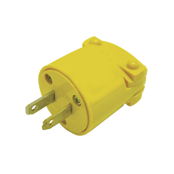 136508 Clavija blindada plástica polarizada, color amarillo Surtek