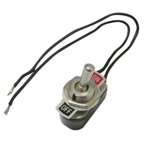136555 Apagador de palanca metal con cable de 14 cm 6 A, color blanco Surtek