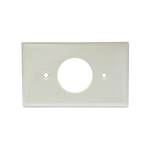 Placa sencilla plástica , línea estándar, color marfil Surtek