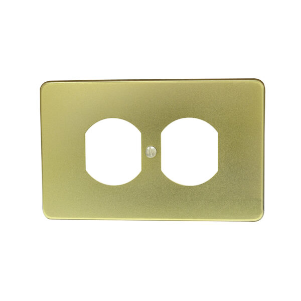 136607 Placa doble de aluminio, línea estándar, color oro Surtek