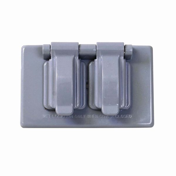 136612 Placa doble plástica para intemperie, línea estándar, color gris Surtek