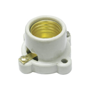 136670 Portalámpara de base cuadrada 2", color blanco Surtek