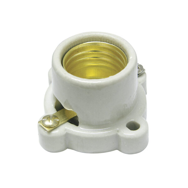 136670 Portalámpara de base cuadrada 2", color blanco Surtek
