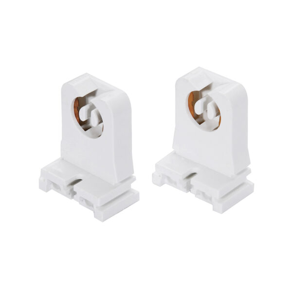 136674 Portalámpara base G13 BIPIN, 2 piezas, color blanco Surtek