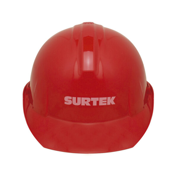 137312 Casco de seguridad con ajuste de intervalos, color rojo Surtek