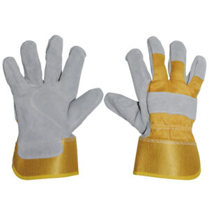 137389 Guantes de carnaza y loneta reforzados unitalla Surtek