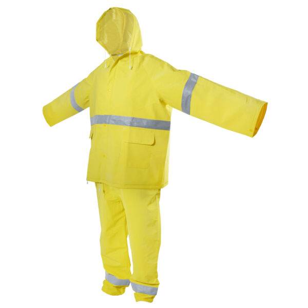 137616 Traje impermeable con cintas reflejantes M, 2 piezas Surtek