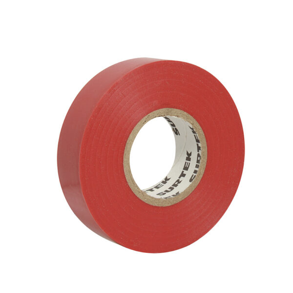 138008 Cinta roja para aislar 19 mm x 18 m Surtek