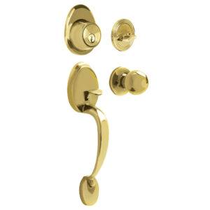 13GA Gatillo ovalado sólido para entrada función sencilla, latón brillante, visual Lock