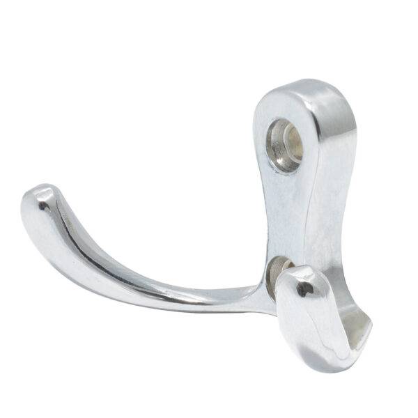 13PE Gancho perchero doble, níquel satinado Lock