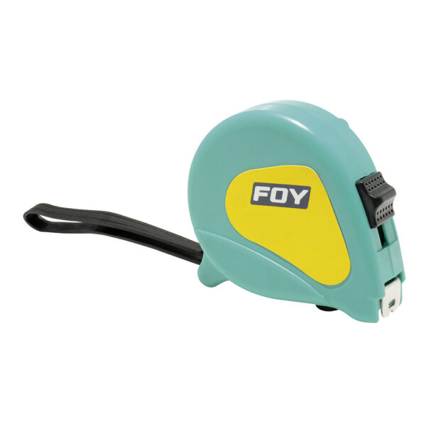 142128 Flexómetro con carcasa de plástico turquesa 5 m x 3/4" Foy