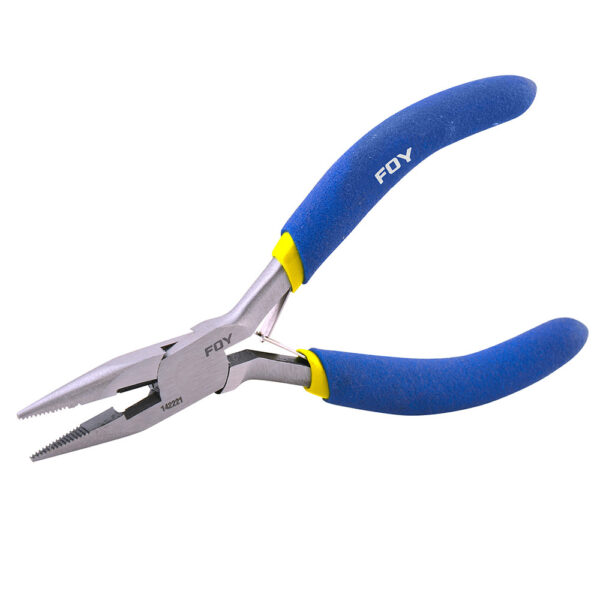 142221 Mini pinza para electrónica con mango de vinil de 4-5/8", corte lateral Foy