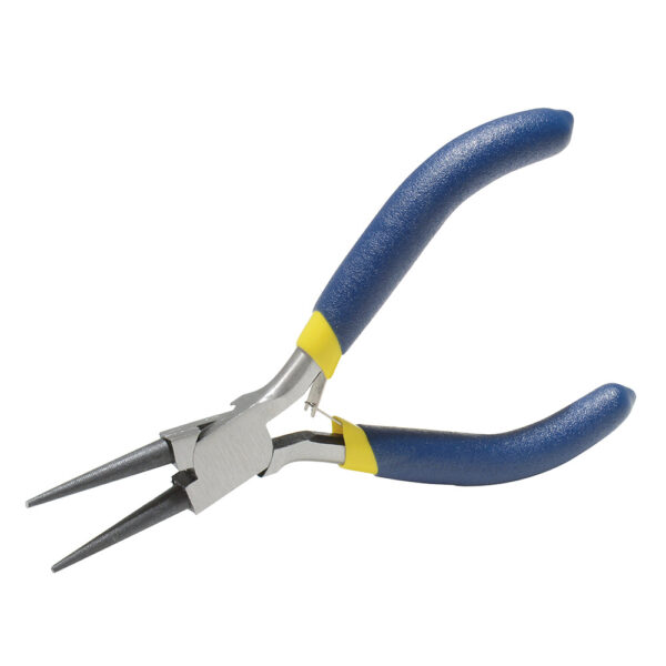 142224 Mini pinza para electrónica con mango de vinil de 4-15/16", punta redonda Foy