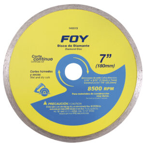 143512 Disco de diamante continuo, 7" Foy