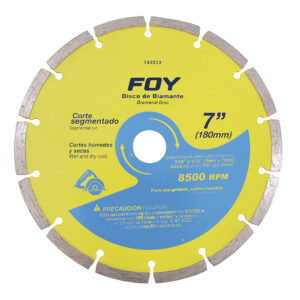 143513 Disco de diamante segmentado, 7" Foy