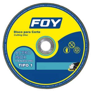 143523 Disco abrasivo tipo 1 para metal 7" x 2 mm Foy