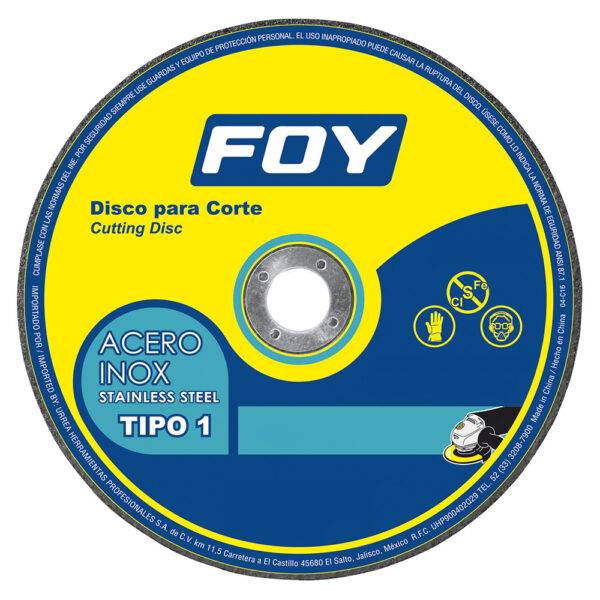 Disco abrasivo tipo 1 para metal 7" x 2 mm Foy