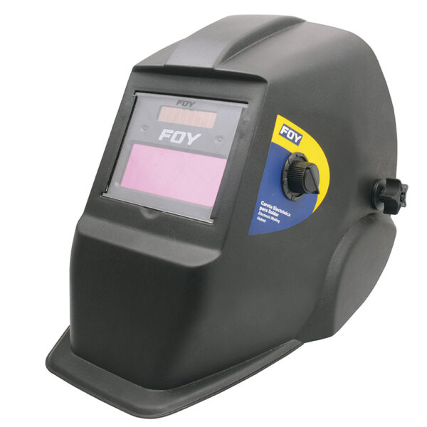 144173 Careta electrónica para soldar con panel solar y control de sombras Foy
