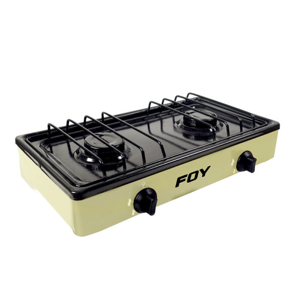 144705 Estufa de gas 2 quemadores color beige Foy