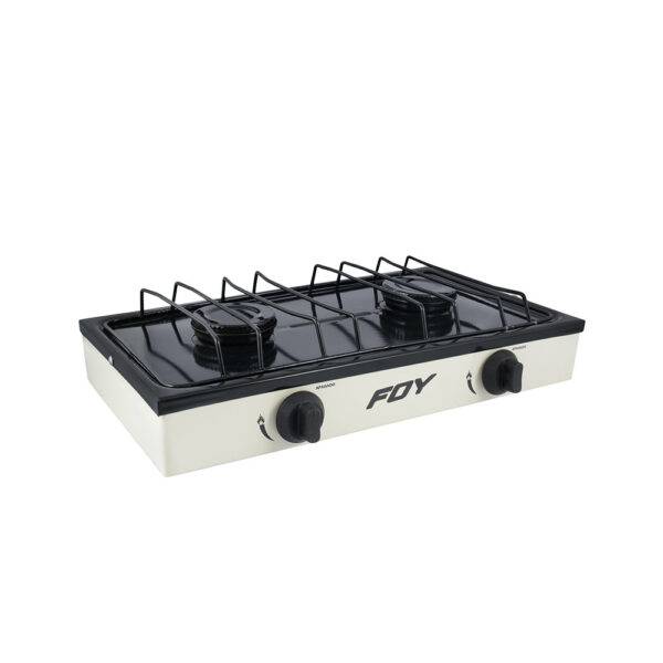 144713 Estufa de gas 2 quemadores color blanco Foy