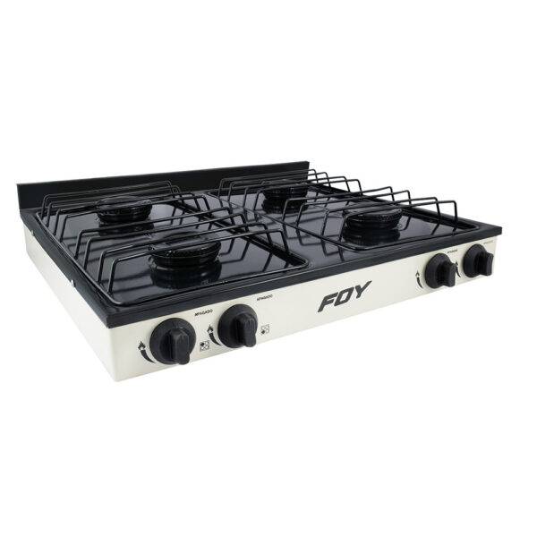 144717 Estufa de gas 4 quemadores color blanco Foy